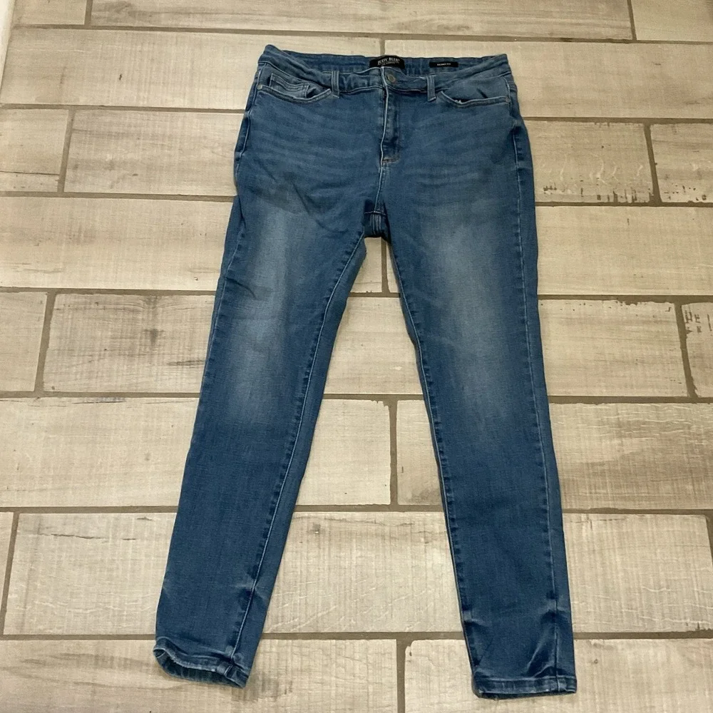 JUDY BLUE Medium Wash STRETCH High-Waisted POCKETS Skinny Jeans 15 | 32‎ 32x28